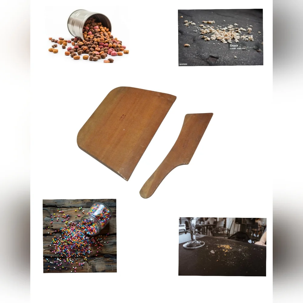 Hand Painted Wood Butler. 2-Piece Set. Japan